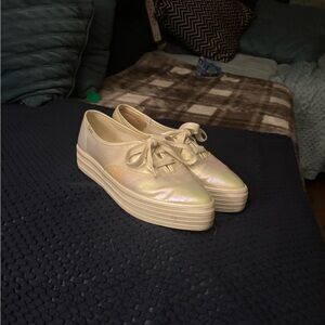 Iridescent Cream Women's Sneakers